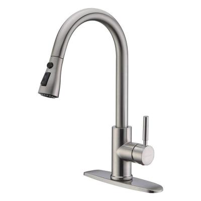 China Single Level Sense Faucets Stainless Steel Kitchen Sink Faucets With Pull Down Sprayer for sale