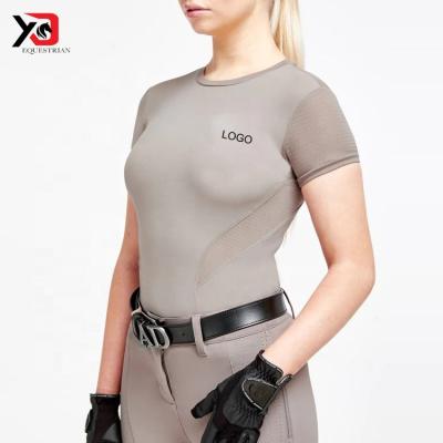 China Durable UV Protection Women Base Layer Casual Riding Equestrian Top With Vent for sale