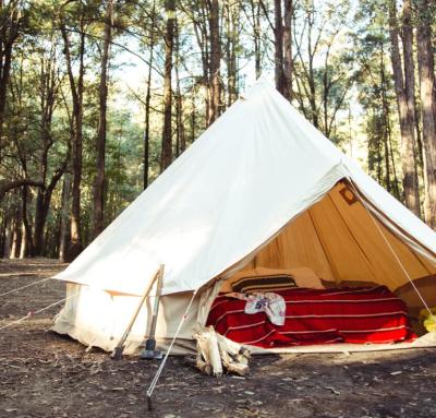 China Straight Tying Type Bell Tent Chinese Manufacturers Canvas Tent, Waterproof 2000mm, Large Canvas Bell Tent Large Camping Tent Outdoor Tent for sale