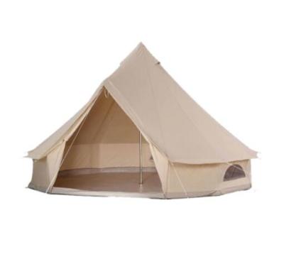 China Straight Tying Type Ready To Boat Canvas Yurt Tent With Bag 285g Polycotton Bell Family Bell Tent Carrying Tent For Camping And Outdoor for sale