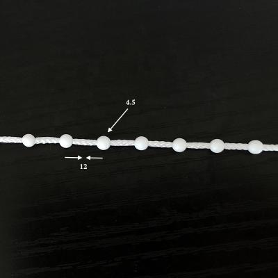 중국 흰색 플라스틱 커튼 체인 롤러 블라인드 부품 사용자 정의 길이 4.5 * 12mm 판매용