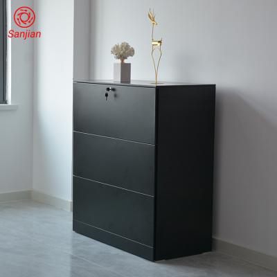 China Cheap Price Office Storage Furniture 3 Drawer Steel Metal Side File Cabinet for sale