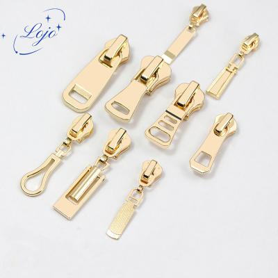 China Wholesale Custom Nickel Free Logo Gold Zipper Pull Head Metal Like Custom Zipper Puller Zipper Slider For Bag for sale