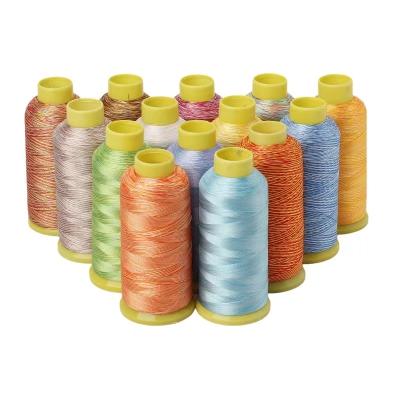 China Factory Wholesale 108d/2 5000yard Colorful Sewing Thread Cone Embroidery High Temperature Resistant 100% Polyester Thread For Machine for sale