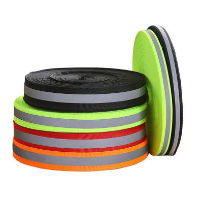 China High Light Reflective Reflective China Polyester Fabric Reflector Material Glow In The Dark Tape Custom Reflective Tape for sale