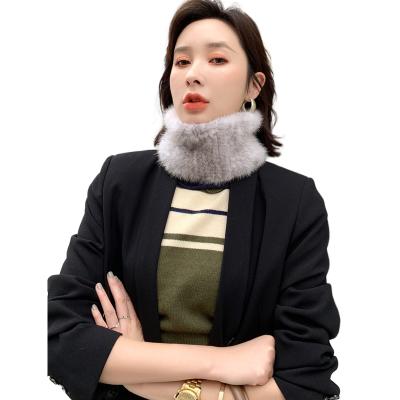 China European and American luxury women's winter style real mink fur headbands ladies winter mink fur neck warmer for sale