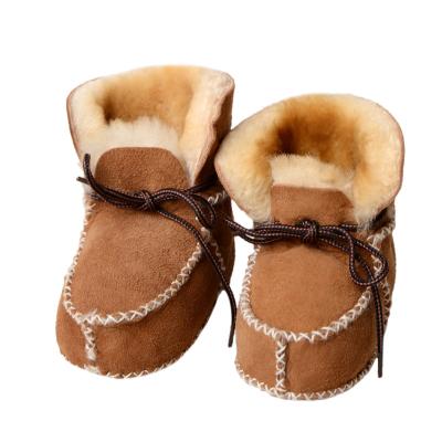 China Fashion Trend Inexpensive Baby Booties Made From Real Sheepskin Sheep Fur Shoes For Kids for sale