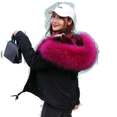 China 2021 viable new fashion plus size thick ladies winter coats warm for outwear fur collar parkas women jackets casual solid clothing for sale