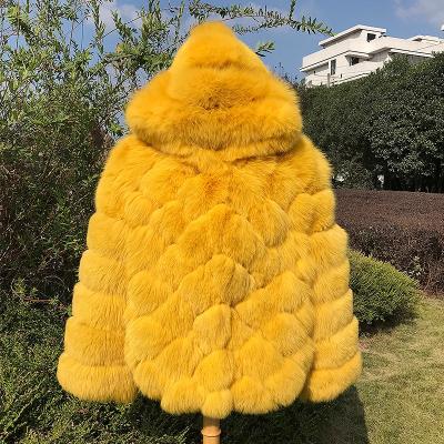 China New Fashion Anti-wrinkle Fur Jackets Women Winter Fur Jacket American Style High Quality Fox Fur Coat for sale