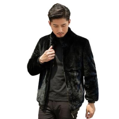 China Dark Purple Winter Women Jacket Anti-wrinkle Real Fur Baseball Jackets Rex Rabbit Fur Coat Men For Man for sale