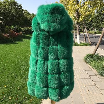 China Good Viable Quality For Women Real Fox Fur Vest Shaggy Fox Fur Vest For Lady for sale