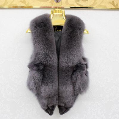 China Factory Sale Real Fox Fur Vest Women Winter Original Latest Fashion Fox Fur Vest for sale