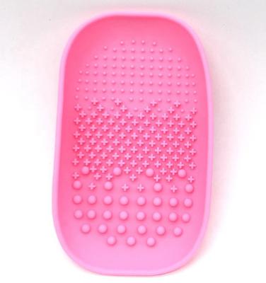 China Viable Multifunctional Silicone Soap Holder Cosmetic Make Up Brush Cleaner Tool Makeup Brush Wash Pad for sale