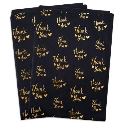 China Anticurl One Roll 50cm x 10000m Custom Logo Printed Black Tissue Paper/Gift Wrap Sheets/Kraft Paper With Logo for sale