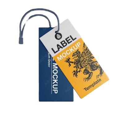 China Viable wholesale thick high quality eco-friendly paper clothing labels swing tags, custom logo shape and color hang tags for sale