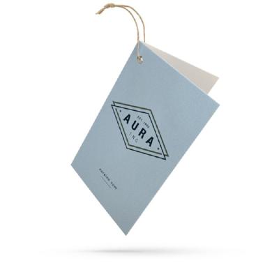 China Sustainable Custom Luxury Garment Swing Tags Clothes Label Brand Logo Hang Tag With String Paper Hang Tags For Clothing Own Logo for sale