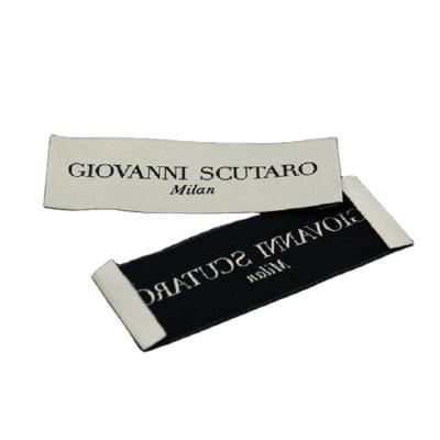 China Sustainable Custom High Quality Woven Label Apparel Labels Brand Woven Garment Labels Labels For Clothing for sale