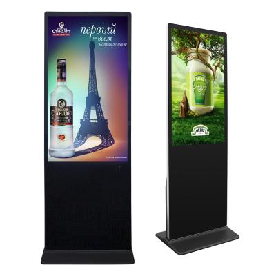 China 55 Inch Indoor HD Brightness Advertising Screen Touch Screen Display Kiosk Monitor for sale