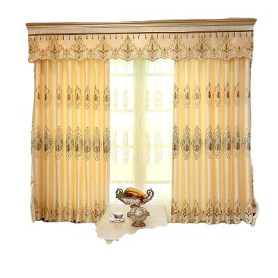 China Hot Sale 100% Polyester Luxury Embroidery Blackout Curtains Blackout Curtains For Living Room for sale