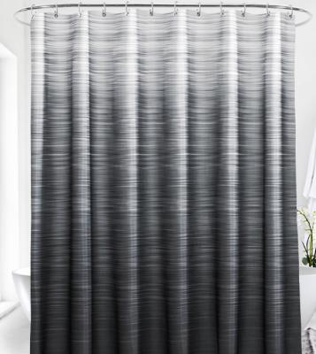 China Sustainable Gradients Lines Print Design Polyester Shower / Bathroom Curtain With Waterproof And Mildew Proof for sale