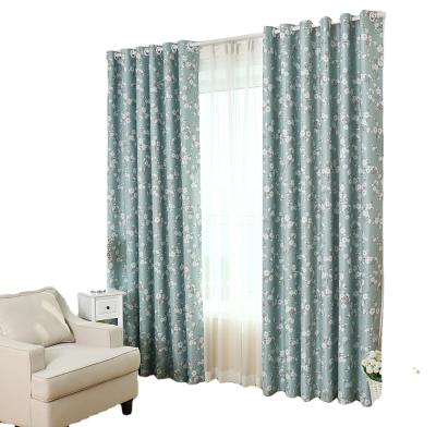 China Hot Sale Blackout Garden Style Polyester Fiber Curtains Flower Printed Blackout Curtain Fabric For Living Room Bedroom for sale