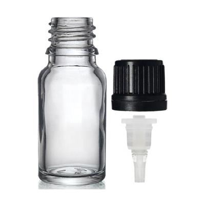 China Clear 10ml Cosmetic Glass Bottle With Dropper for sale