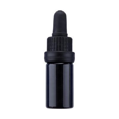 China 5ml Cosmetic Dark Violet Glass Dropper Bottle for sale