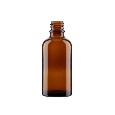 China 50ml Cosmetic Amber Glass Dropper Bottles / Glass Bottle With Pipette For Essential Oil for sale