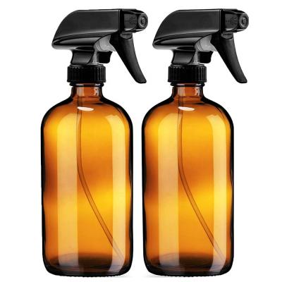 China Amber Glass Sprayer 16oz (480ml) Sprayer Bottle With MR for sale