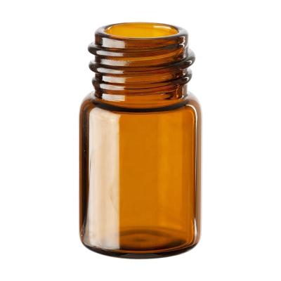 China 5/8 Dram Cosmetic Amber Glass Vial Neutral Borosilicate Glass for sale