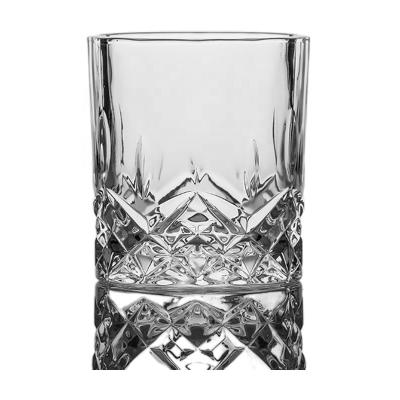 China High Quality 220ml Crystal Whiskey Glass Tumbler Heavy Base Heavy Whiskey/Heavy Low Whiskey Glass/Etched Crystal Whiskey Tumbler for sale