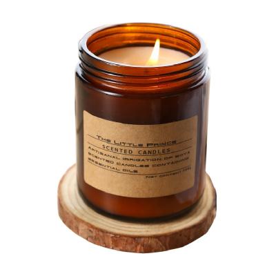 China Home Decoration 100g 260g 500g 1000g Cheap Amber Glass Candle Jars Lanterns Candle Holders Free Samples Candle Jars for sale