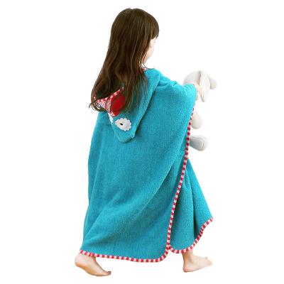 China Hotel Cheap QUICK DRY Kids Beach Cotton Hooded Towel 180X70cm for sale