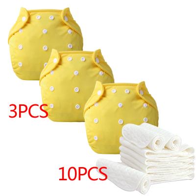 China Free Shipping New Design 13pcs/set Insert Cover Gusset Pocket Cloth Baby Diaper Waterproof Baby Diaper Set Reusable Plain Weave Pul Diaper for sale