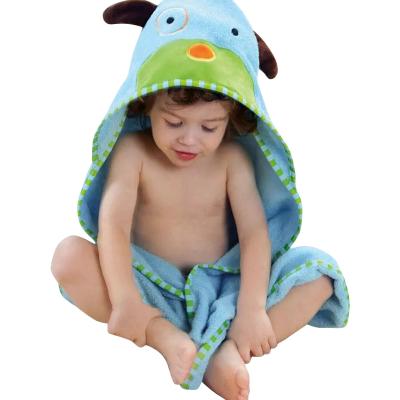 China Drop shipping France drop shipping France QUICK DRY cartoon square animal BABY HOOD BATH TOWEL dog 90*90cm for sale