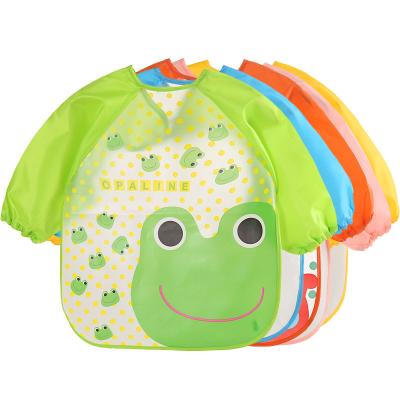 China In-stock Antibacterial PVC Printed Short Laundry Kid Toddler Aprons for sale