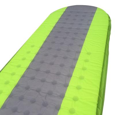 China Outdoor Waterproof PVC Camping 75D Polyester Sleep Travel Quick Self-Inflating Pad for sale