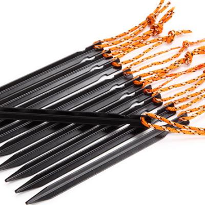 China Wholesale Ground Nails Outdoor Ultralight Aluminum Alloy Tarp Tent Stake Pegs For Camping for sale