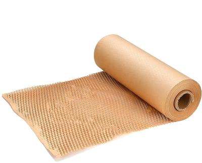 China Creatrust Anti-Curvature Wrapping Kraft Cushion Panel Roll Packing Large Honeycomb Paper Fold Feature Honeycomb Paper for sale