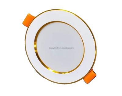 China Modern Single Color 5w SKD Round LED Light Aluminum Coating Housing Type Double Color SKD Downlight for sale