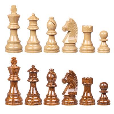 China Europe Customized Wooden Chess Set Board Wood Engrave Blanks Craft Hand Carved Vintage Wooden Chess Set for sale