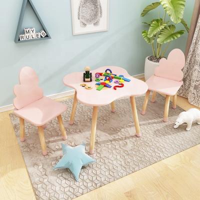 China Modern children small solid wood table baby toy drawing table and chair set kindergarten table for sale