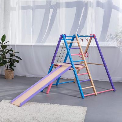 China Indoor Wooden Toddler Gym Tent Toddler Play Room, Toddler Wooden Climbing Play Set for sale