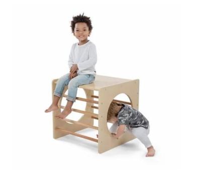 China Wooden Cube Frame Transformale Cube Climbing Set With And Table Montessori Climber, Climbing Gym for sale