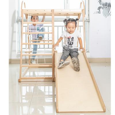 China Playhouse Modern Wooden Climbing Frame Play Structure Frame for sale