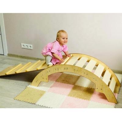 China Seesaw Top Selling Latest Indoor Triangle Climbing Wooden Toys For Kids Cube Play Arch for sale