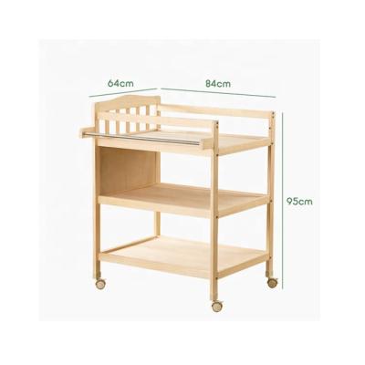 China Modern solid wood removable changing nursing multifunctional changing table diaper table bath massage table for sale