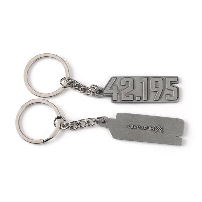 China Souvenir Professional Custom Engraved Key Chain Logo Die Cast Logo Keychain Custom Metal Text for sale