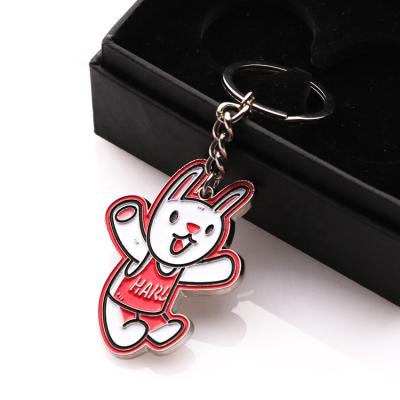 China Souvenir China Supplier Metal Zinc Alloy Animal Rabbit Key Chain Keychain for sale