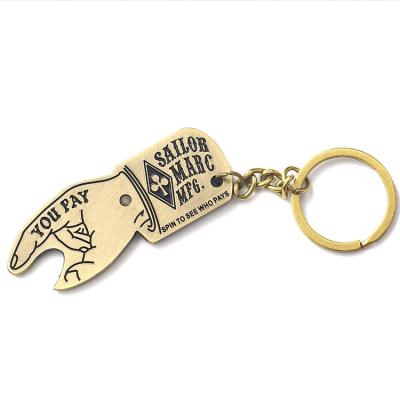 China Viable Pay You Personalized Engraved Game Bottle Opener Keyholder Wedding Key Bottle Opener Chain With Logo for sale